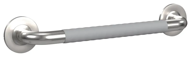 ErgoSafetyBar 18-in Soft Grip 32mm Diameter ADA Compliant 500 lb Weight Capacity, Stainless Steel Brushed