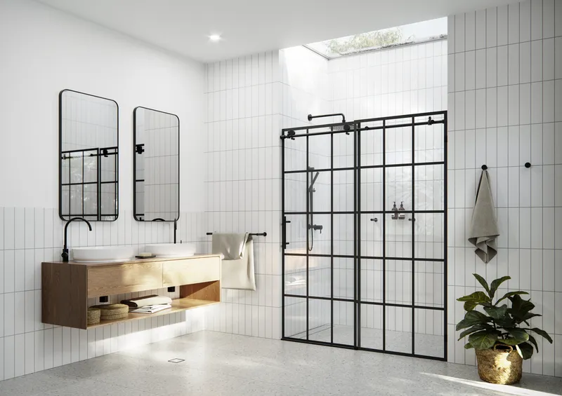Esprit 44"-48"x78" French Monture Sliding Shower Door