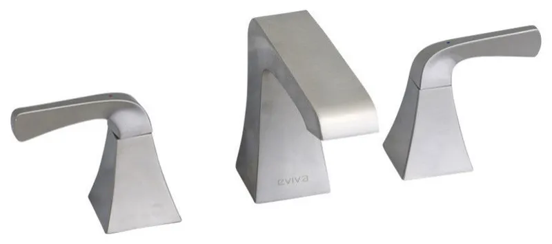 EVIVA Butterfly Widespread (2 Handles) Bathroom Faucet (Brushed Nickel)