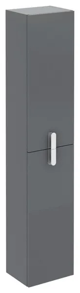 Eviva Cali 12" Gray Modern Bathroom Linen Side Cabinet