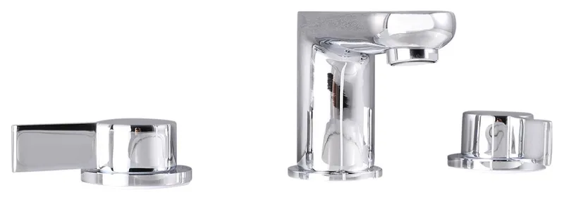 Eviva Curvy 2 Handles, 3 Holes, Chrome Bathroom Sink Faucet