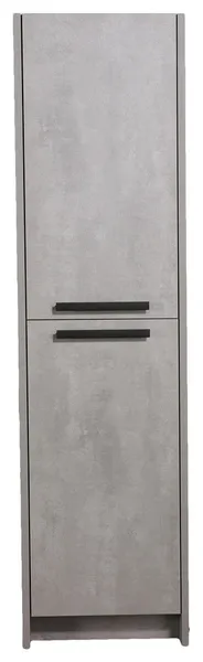 Eviva Lugano 16" Cement Grey Modern Bathroom Linen Side Cabinet Storage