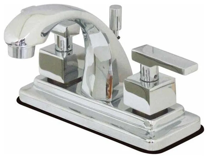 Executive Two Handle 4" Centerset Lavatory Faucet with Brass Pop-up