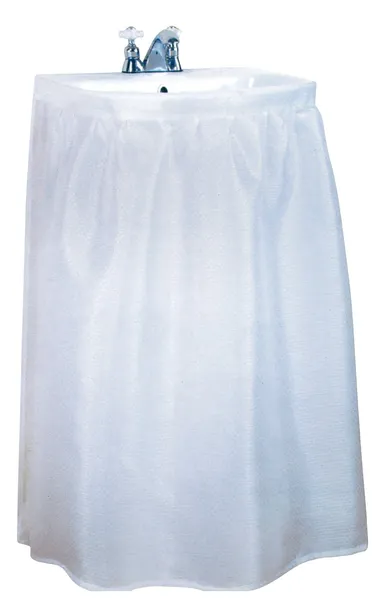 Fabric Sink Skirt, White