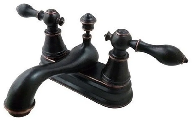 Fauceture 4" Centerset Bathroom Faucet With Retail Pop-Up, Naples Bronze