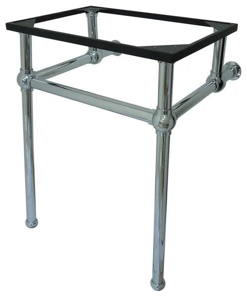 Fauceture Console Sink Holder With Brass Pedestal, Polished Chrome