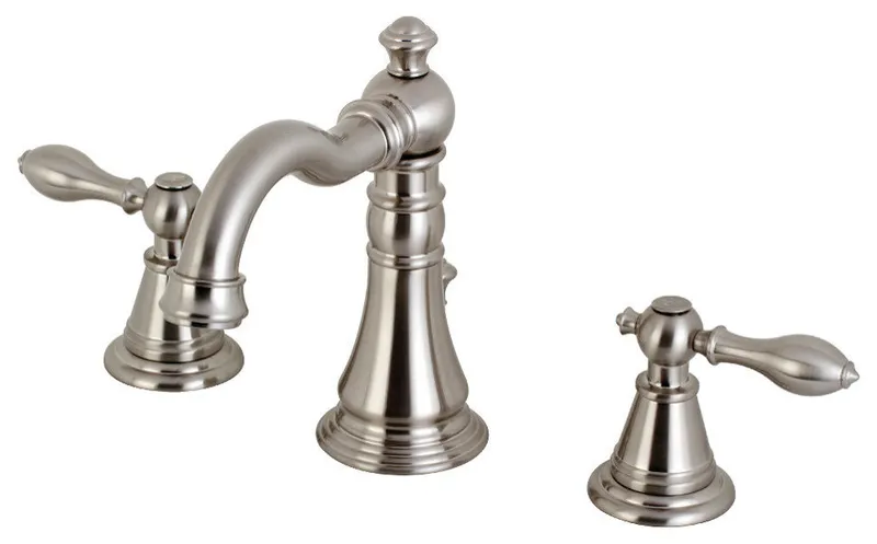 Fauceture English Classic Widespread Bathroom Faucet, Brushed Nickel