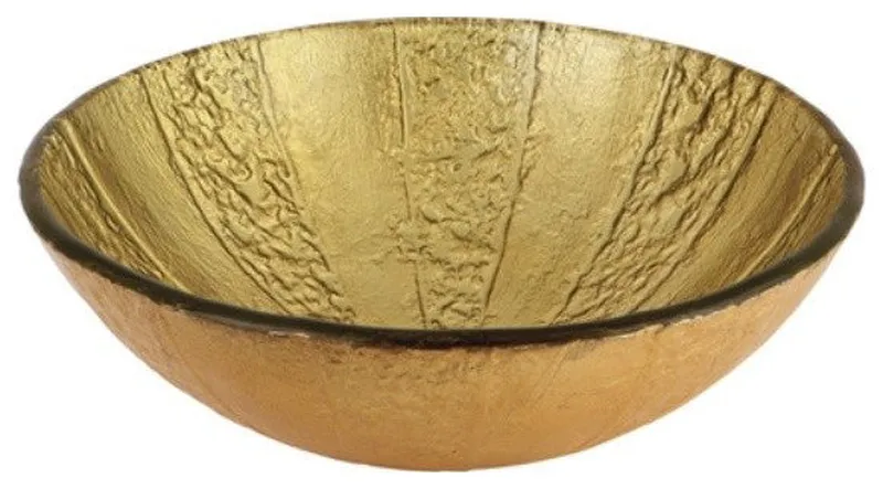 Fauceture EVSPFE1 16-1/2"Diameter Round Vessel Glass Sink, Lemon