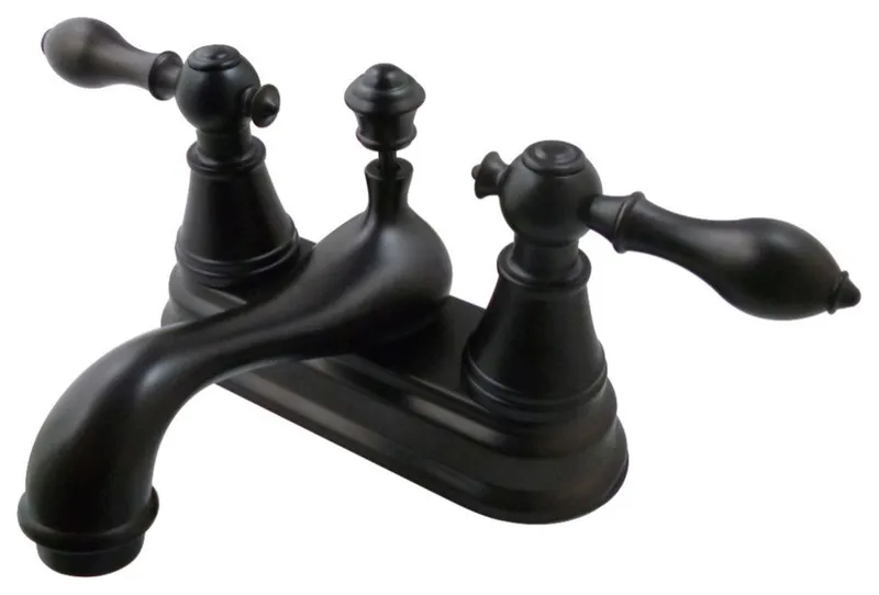 Fauceture Two Handle 4" Centerset Lavatory Faucet, Oil Rubbed Bronze