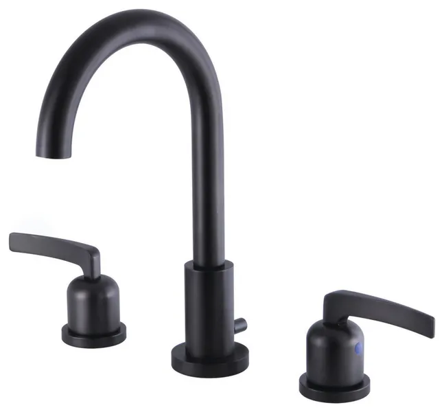 Fauceture Widespread Bathroom Faucet With Brass Pop-Up, Oil Rubbed Bronze