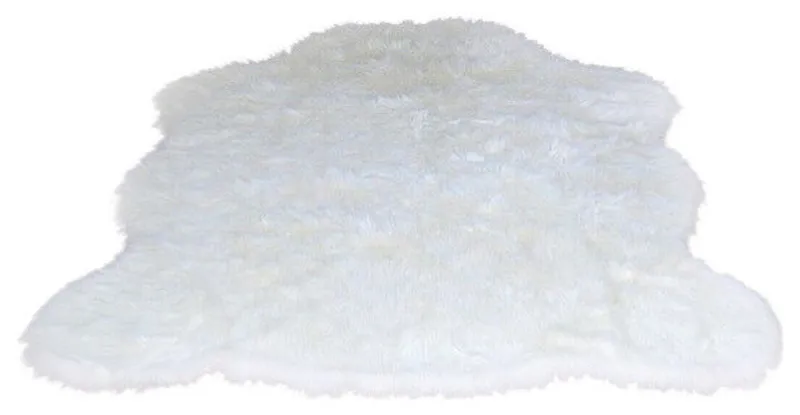 Faux Alaskan Polar Bear Rug White 3'5x4'6 Medium