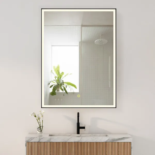 Fenice Surface-Mount/Reccessed LED Lighted Bathroom Medicine Cabinet, 24"