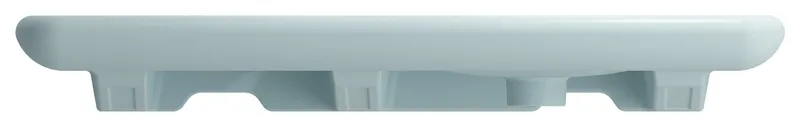 Fenice Wall-Mounted Sink Fireclay 35.5 in. 1-Hole in Matte Ice Blue