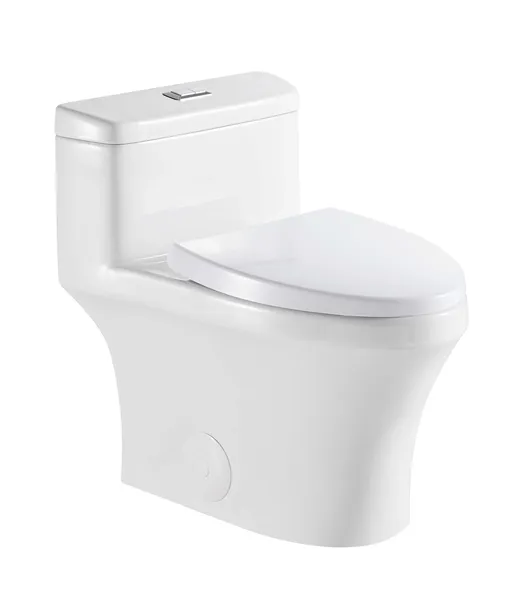 Fine Fixtures Dual-Flush Elongated One-Piece Toilet, White