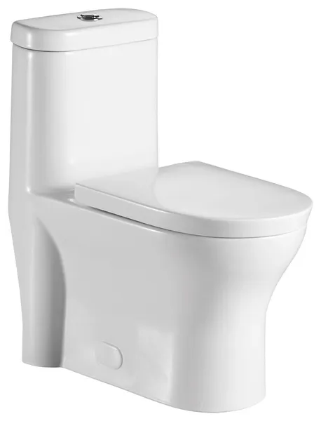 Fine Fixtures Dual-Flush Elongated One-Piece Toilet With High Efficiency Flush