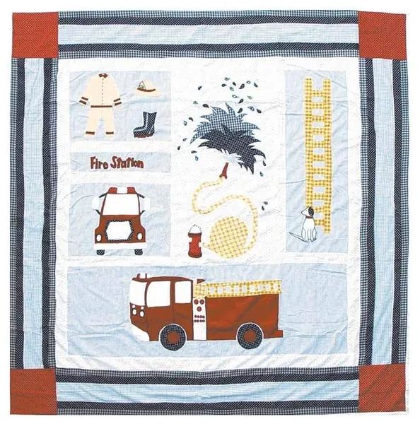 Fire Truck Shower Curtain 72"X 72"
