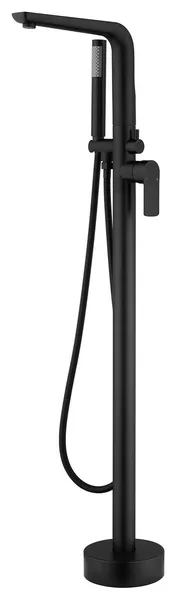 Floor Mounted Freestanding Tub Faucet With Handshower & Dual Handles