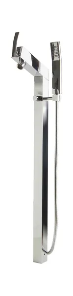 Floor Mounted Tub Filler and Mixer, Polished Chrome