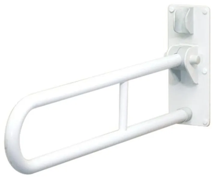 Fold-Up Support Grab Bar Without Leg, White