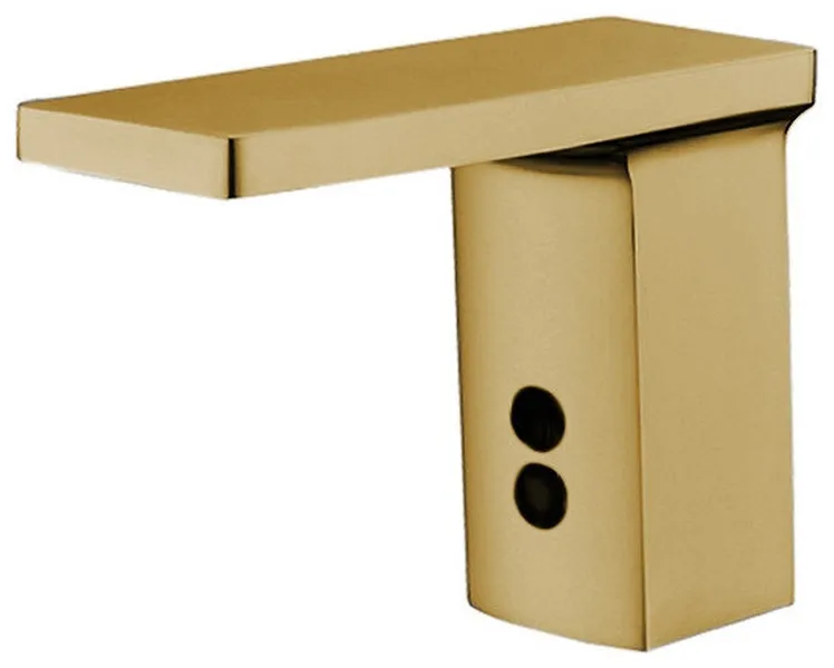 Fontana Commercial Brushed Gold Automatic Sensor Faucet, Deck Mount, Cold Water