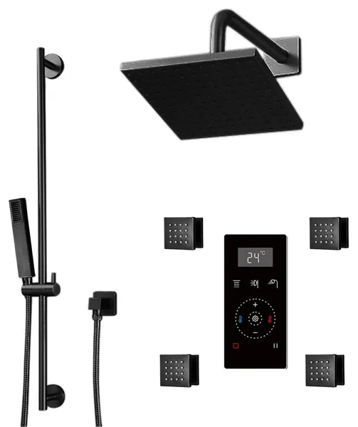 Fontana Dark Oil Rubbed Bronze Square Automatic Thermostatic Shower
