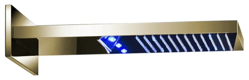 Fontana LED WaterFall/RainFall Brushed Gold Shower Head