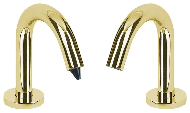 Fontana Milan Freestanding Gold Dual Sensor Faucet And Automatic Soap Dispenser