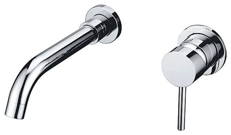 Fontana Milan Single Lever Wall Mount Chrome 8.27" (210MM) Sink Faucet