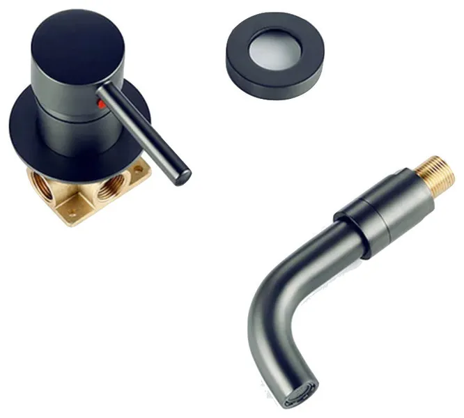 Fontana Milan Single Lever Wall Mount Dark Oil Rubbed Bronze 5.90" Sink Faucet