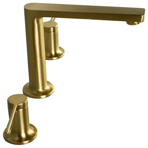 Fontana Napoli Brushed Gold Double Handle Sink Faucet