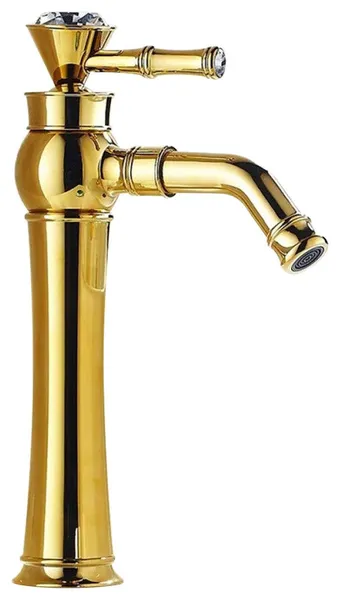 Fontana Phoenix Gold Antique Style 360 Rotatable Deck Mount Sink Faucet
