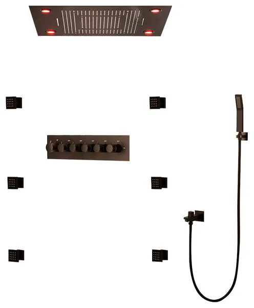 Fontana Shower Smart LED Shower Head 5-Multi Function With Body Jet Spray & Hand