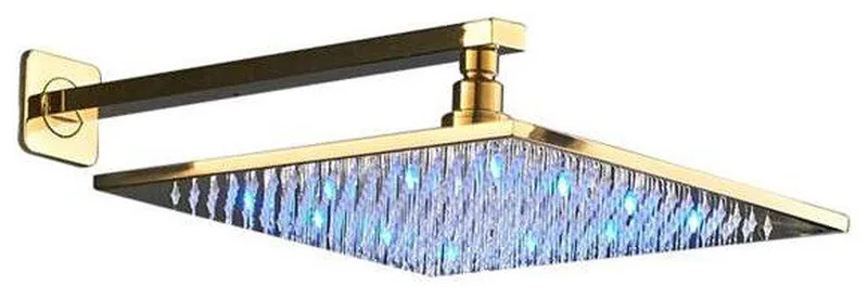 Fontana Versilia Gold Finish Color Changing LED Shower Head