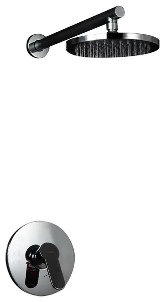 Fontana Winslow Chrome Rainfall Wall Mounted Round Shower Set