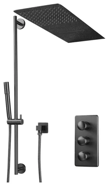 FontanaShowers Dark Oil Rubbed Bronze Waterfall & Rainfall Shower Set