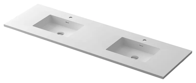 Forever VIVA Stone 72" Solid Surface Countertop With Double Integrated Sinks