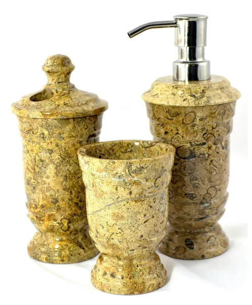 Fossil Stone 3-Piece Unique Bathroom Accessory Set of Tasmanian Collection