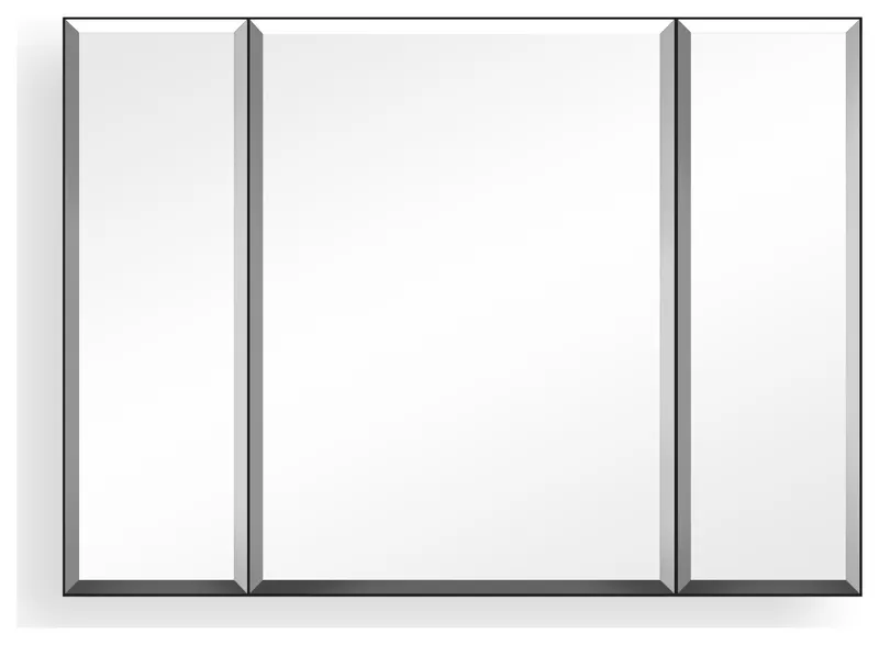 Frameless Aluminum Medicine Cabinet Adjustable Shelves,36x26Inch