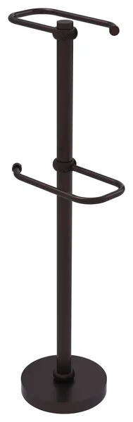 Free Standing Two Roll Toilet Tissue Stand, Antique Bronze