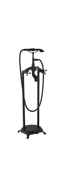 Freestanding Floor Mounted Clawfoot Tub Faucet with Hand Shower, Matte Black