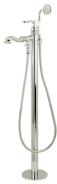 Freestanding Tub Faucet, High Spout & Single Lever Handle, Brass Construction, Polished Chrome