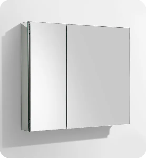 Fresca 30  Wide x 26  Tall Bathroom Medicine Cabinet with Mirrors, FMC8090