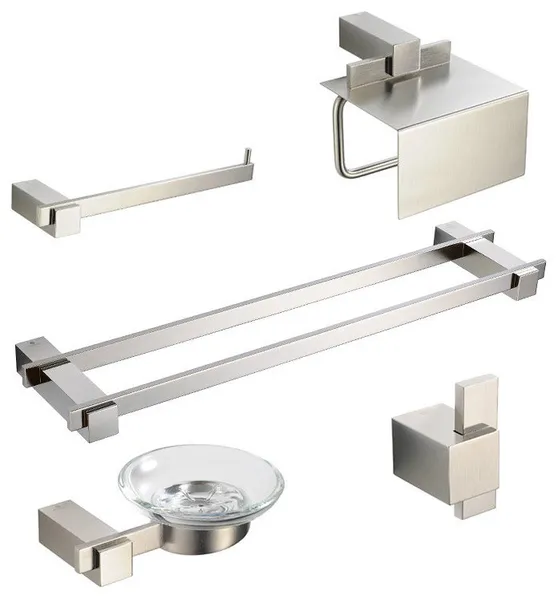 Fresca Ellite 5 Piece Bathroom Accessory Set, FAC1400BN-D