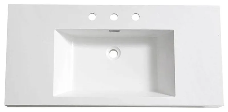 Fresca FVS8010WH Mezzo 40" White Integrated Sink / Countertop
