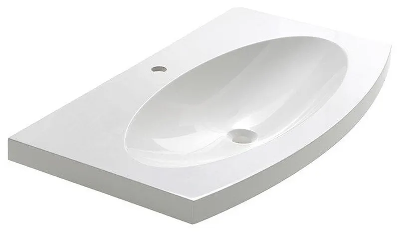 Fresca Lucido Energia 36  White Integrated Sink with Countertop, FVS5092WH
