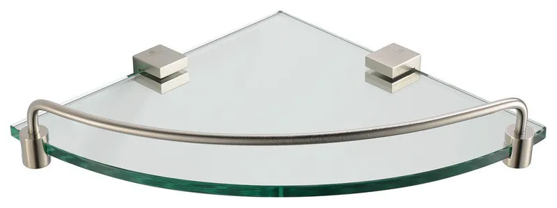 Fresca Ottimo Corner Glass Shelf - Brushed Nickel