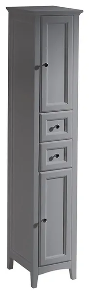 Fresca Oxford Tall 2-drawer Modern Wood Bathroom Linen Cabinet in Gray