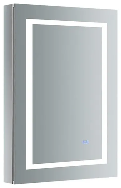 Fresca Spazio 24x36" LED Lighting Aluminum Bathroom Medicine Cabinet in Mirrored