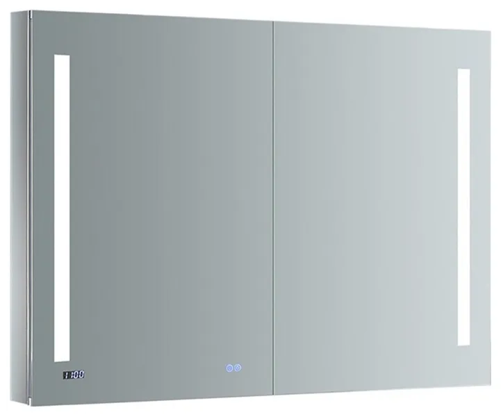 Fresca Tiempo 48x36" LED Lighting Aluminum Bathroom Medicine Cabinet in Mirrored