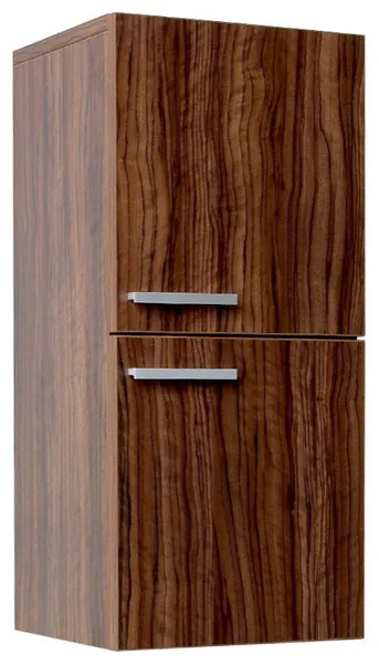 Fresca Walnut Bathroom Linen Side Cabinet w/ 2 Storage Areas